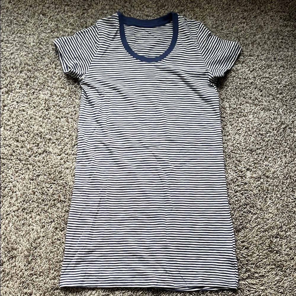 Striped Short Sleeve Dress